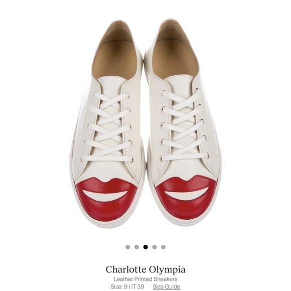 Charlotte Olympia Sneakers Lips 39 - Picture 1 of 5